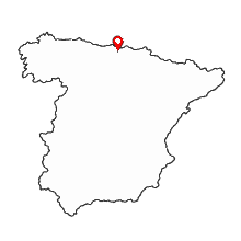 Illustrated map of Spain with a pin marking the Tempranillo wine region